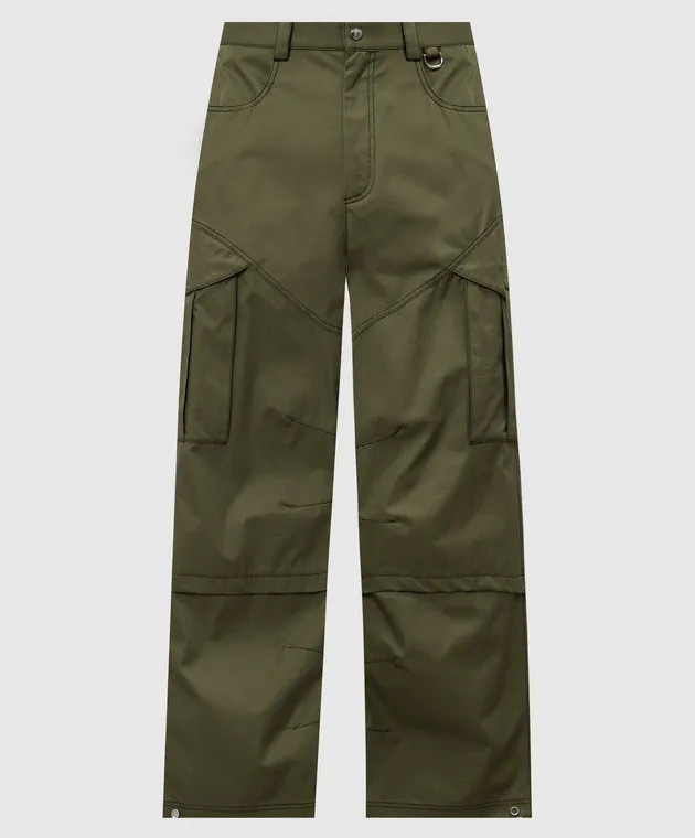OFFWHITE GREEN LOGO CARGO PANTS