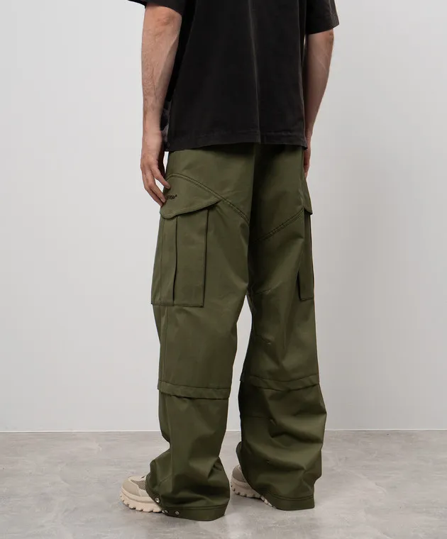 OFFWHITE GREEN LOGO CARGO PANTS