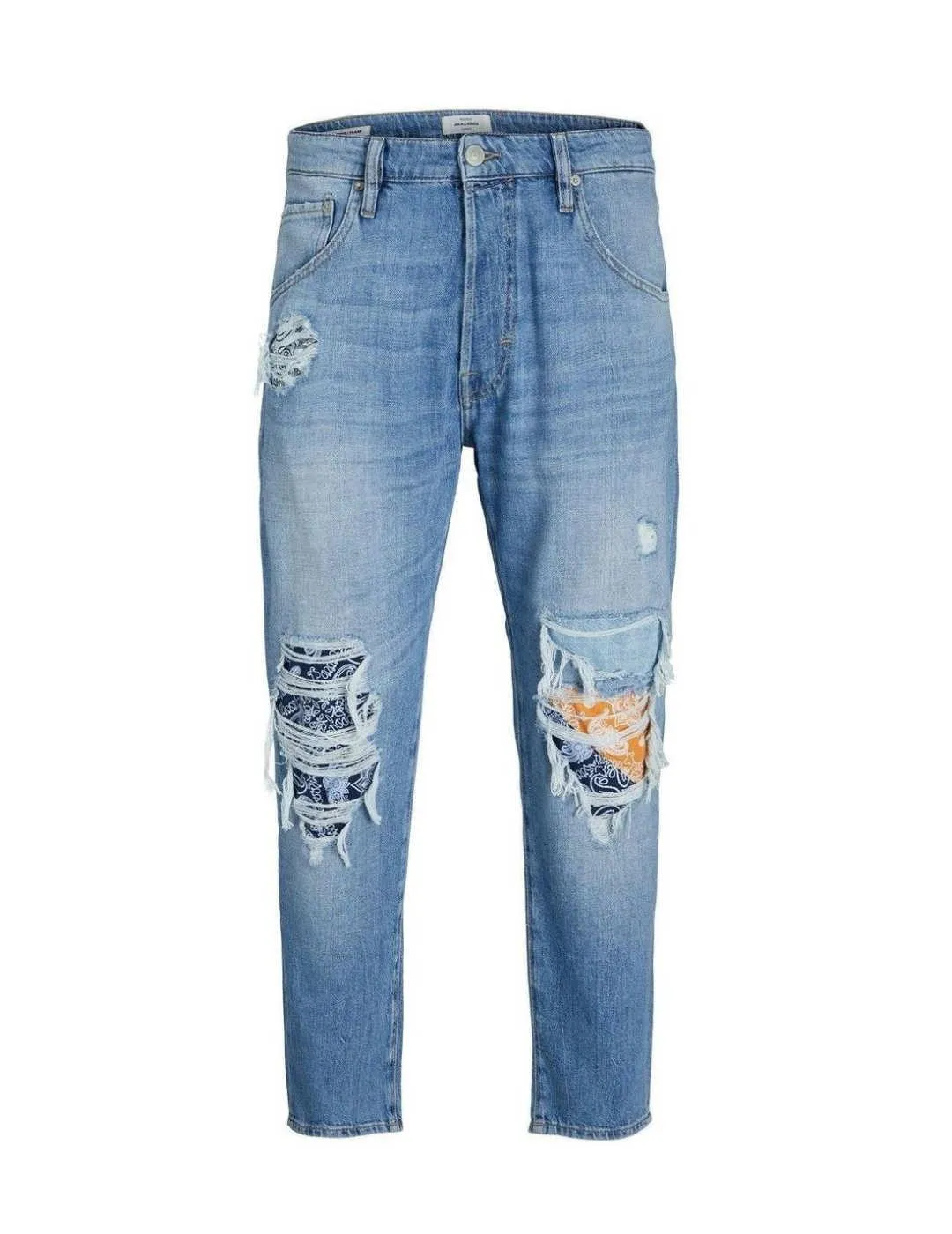 Pantalon vaquero Jack&Jones Frank azul con rotos hombre