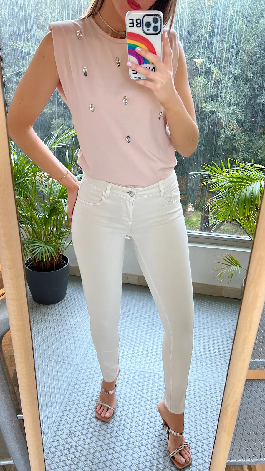 Pantalón Blanco Crema