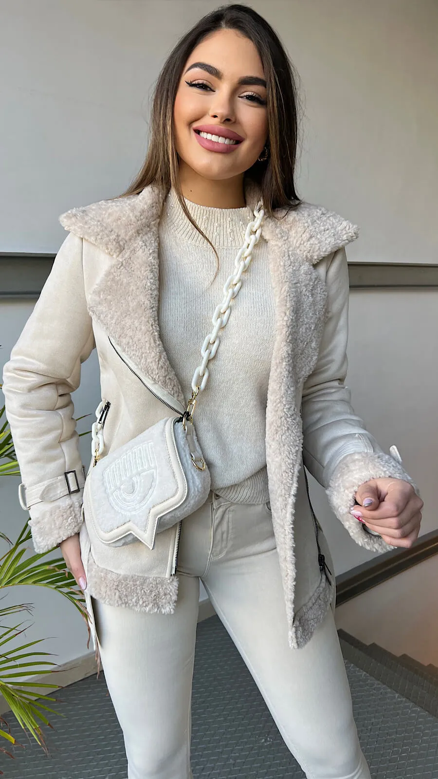 Pantalón Blanco Crema