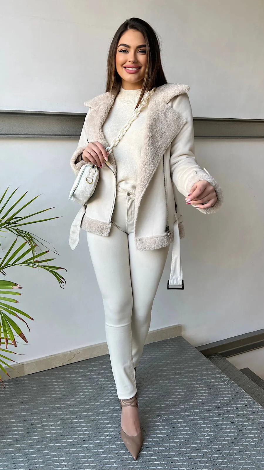Pantalón Blanco Crema