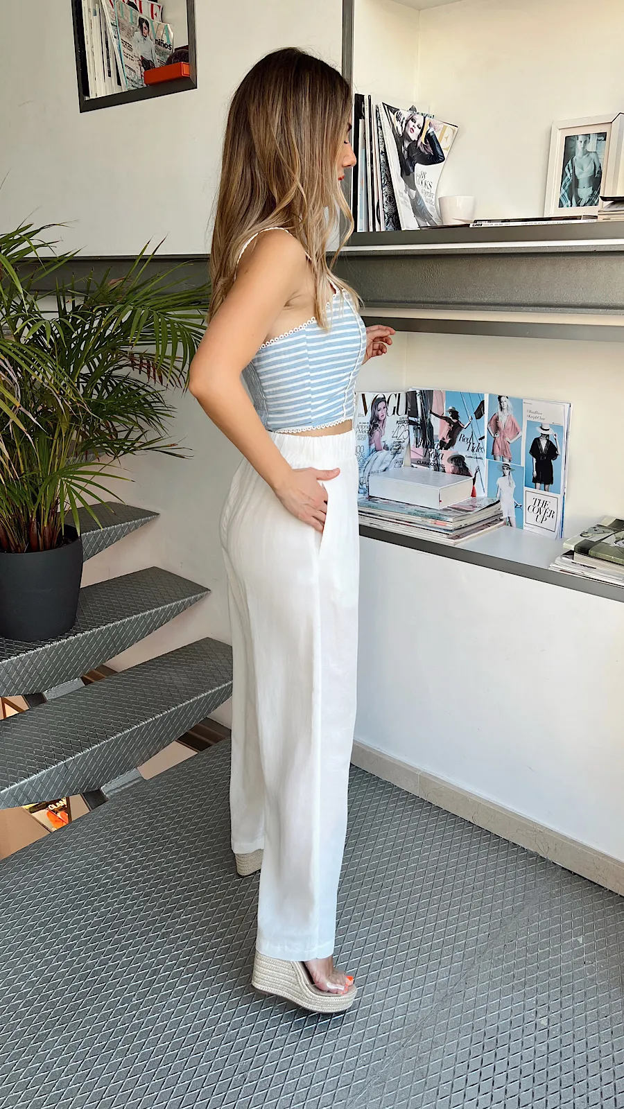 Pantalón Blanco Perla Culotte