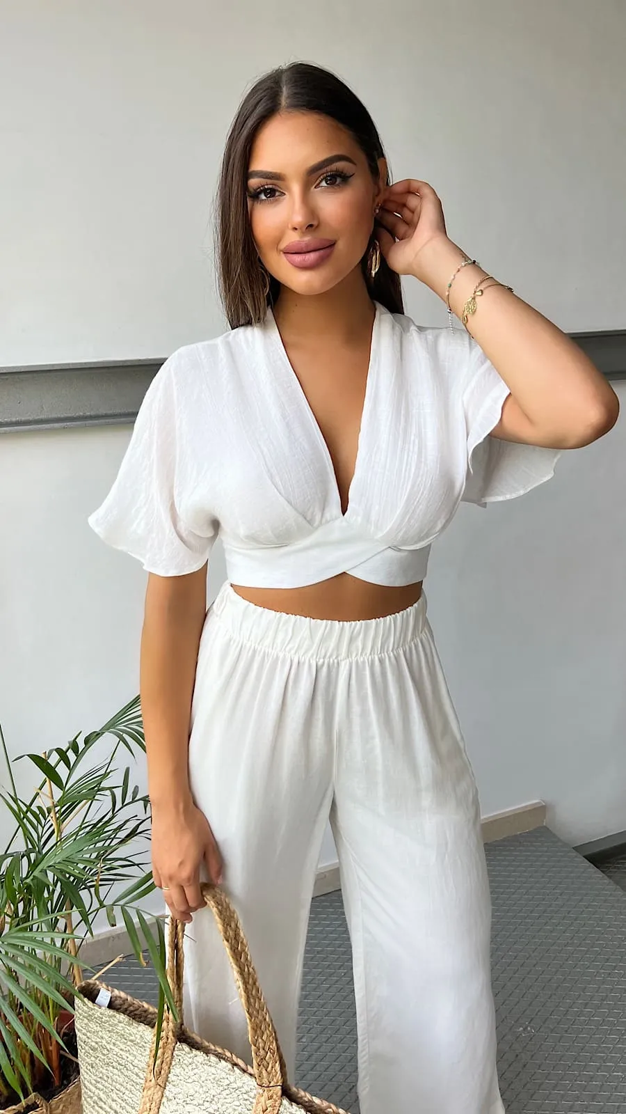 Pantalón Blanco Perla Culotte