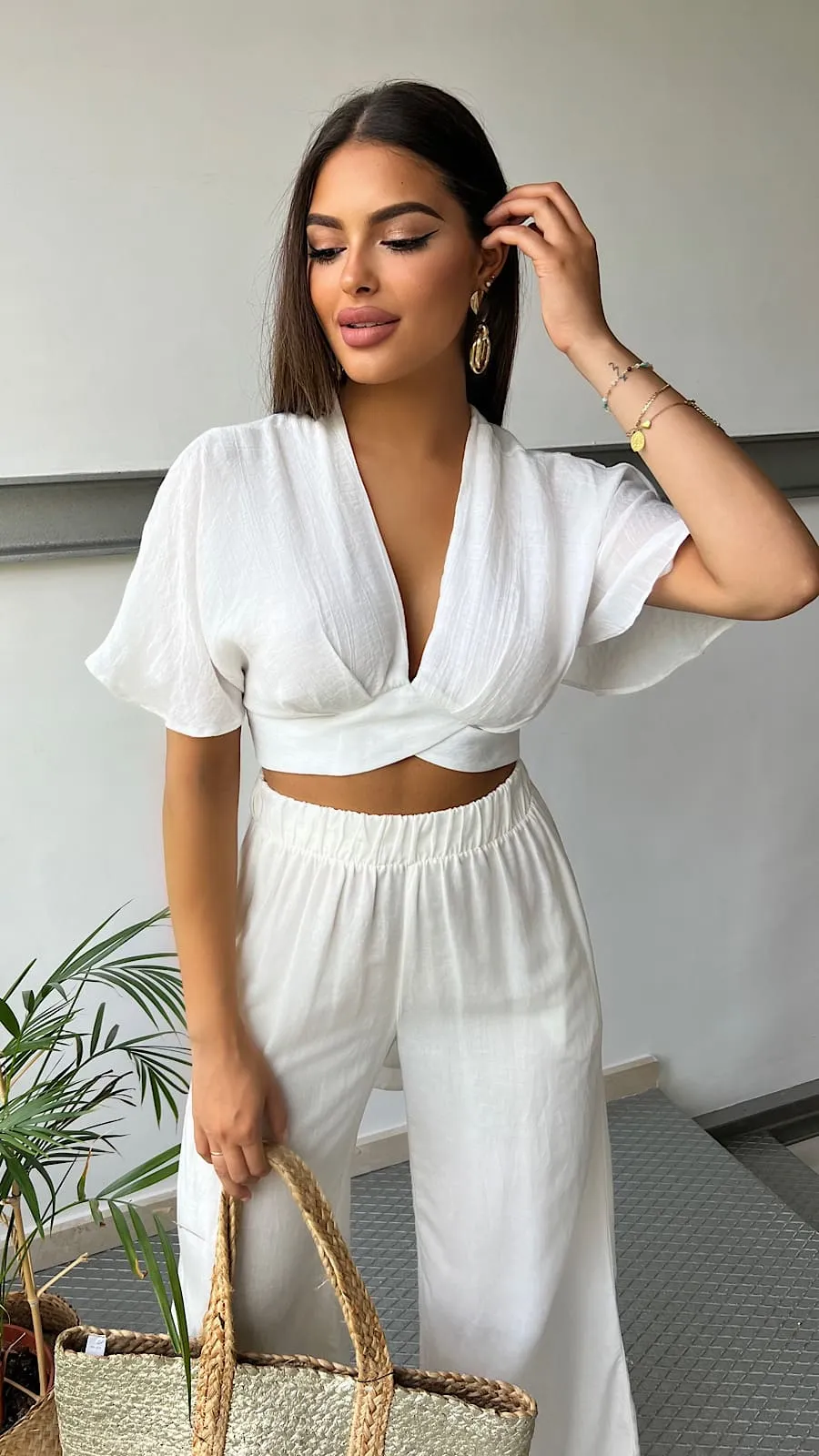 Pantalón Blanco Perla Culotte