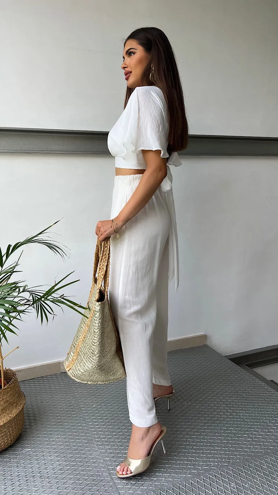 Pantalón Blanco Perla Culotte
