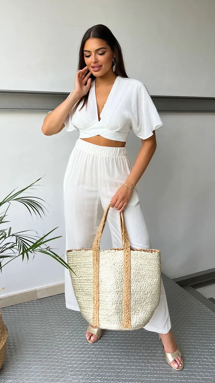 Pantalón Blanco Perla Culotte