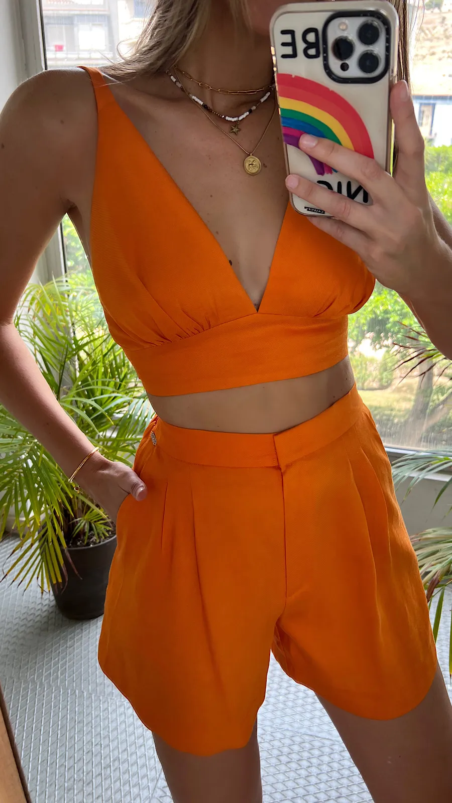 Pantalón Corto Orange (Se Vende En Conjunto)