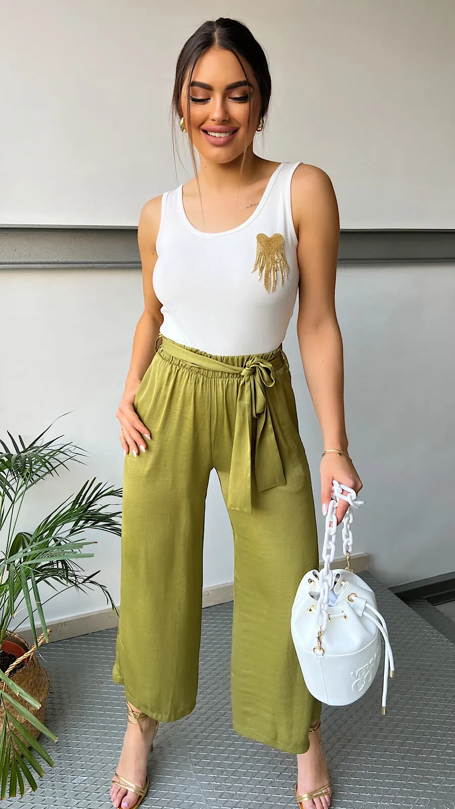 Pantalón Culotte Pistacho