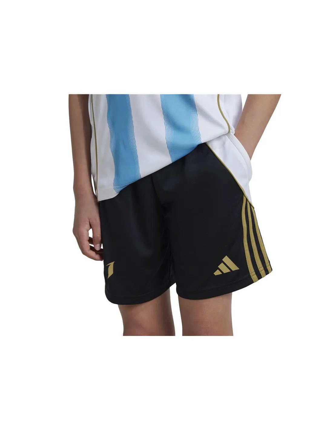 Pantalón de Fútbol adidas Messi Training Short Infantil Negro