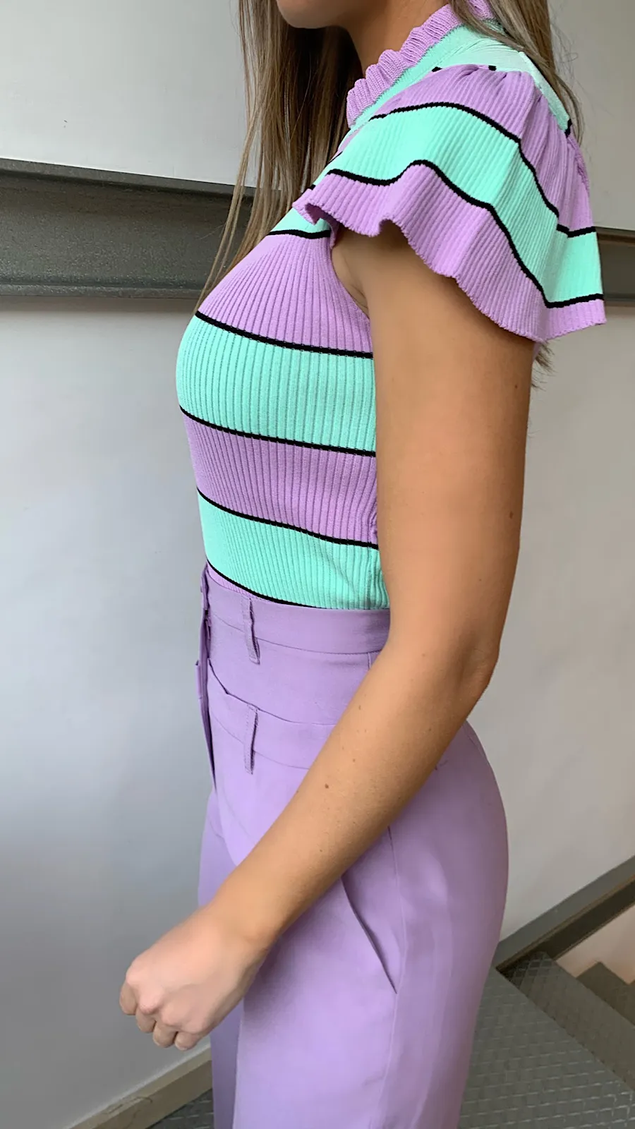 Pantalón Diseño Cinturilla Lavanda
