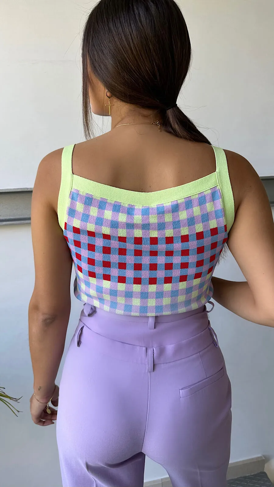 Pantalón Diseño Cinturilla Lavanda