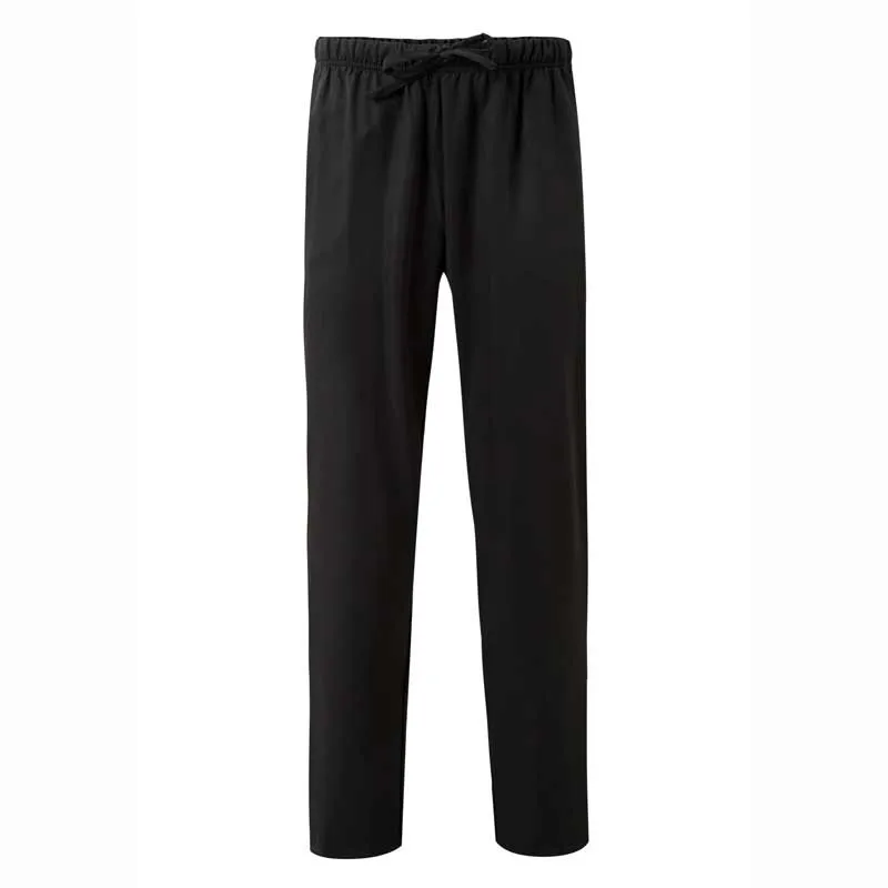PANTALóN LABORAL DE MICROFIBRA NEGRO CON GOMA Y CINTAS  VELILLA
