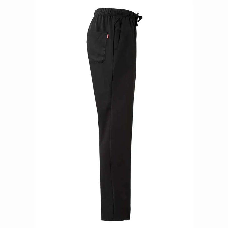 PANTALóN LABORAL DE MICROFIBRA NEGRO CON GOMA Y CINTAS  VELILLA