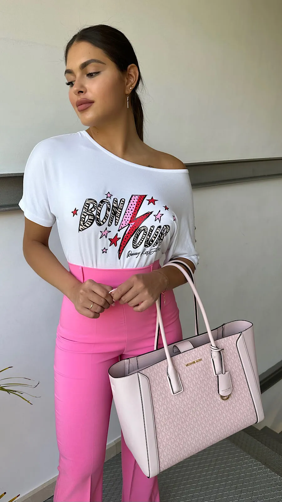 Pantalón Rosa Palazzo