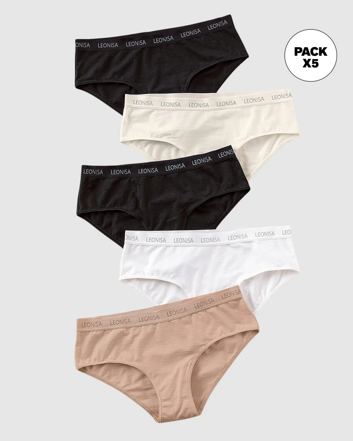 Paquete x 5 panties estilo hípster