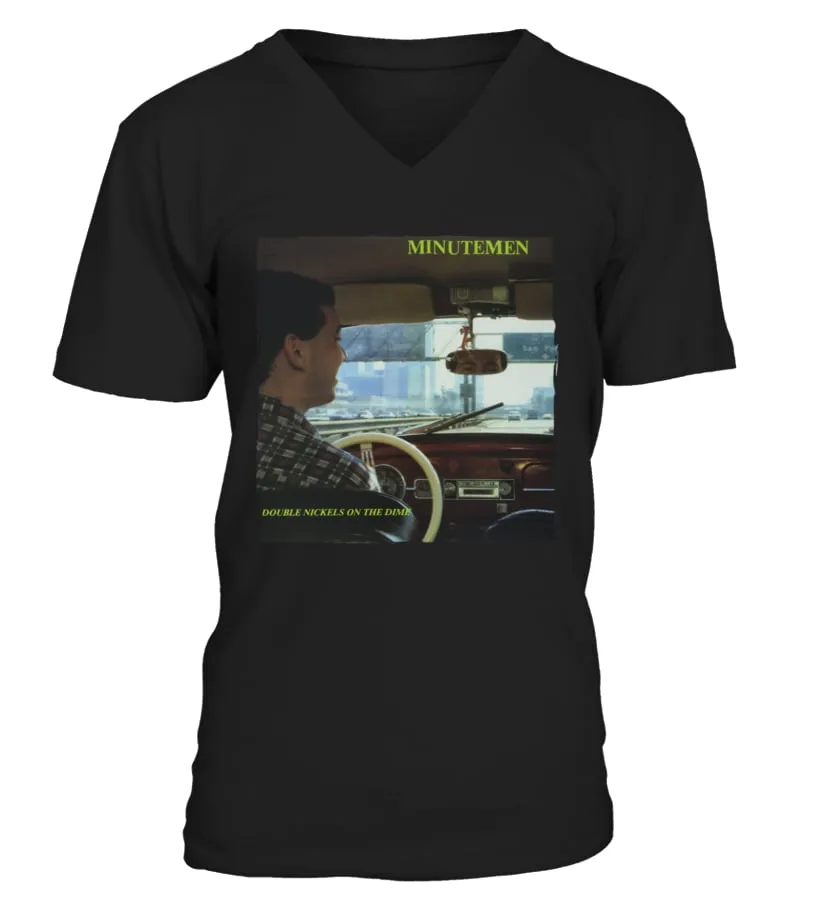 PNK003BK. MINUTEMAN  DOUBLE NICKELS ON THE DIME  2 CAMISETA CUELLO EN V UNISEX