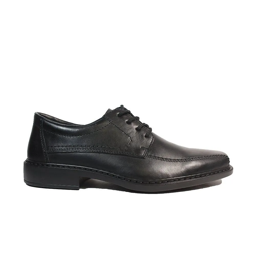RIEKER B081200 BLACK LEATHER MENS LACE UP SHOES