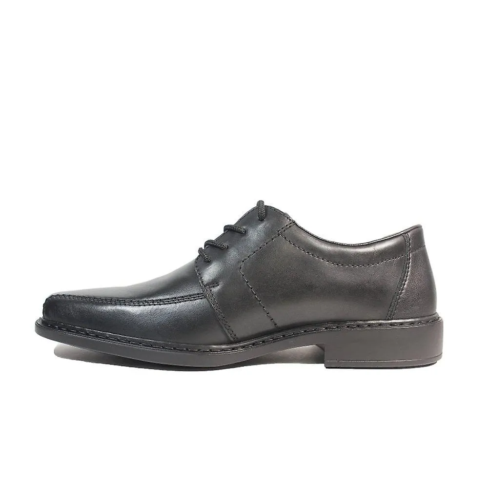 RIEKER B081200 BLACK LEATHER MENS LACE UP SHOES