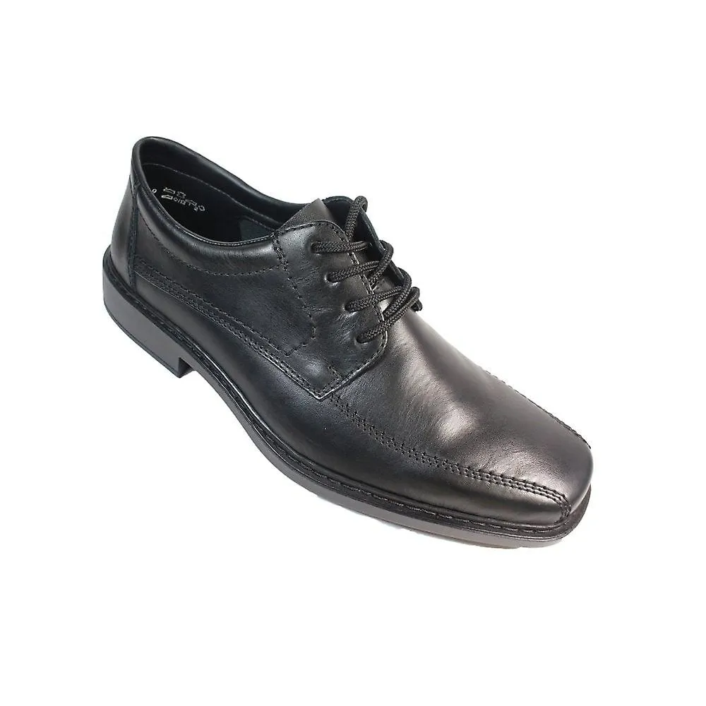 RIEKER B081200 BLACK LEATHER MENS LACE UP SHOES