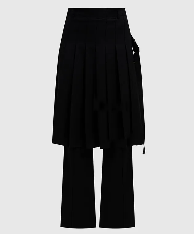 Rokh Black pants with wool double construction