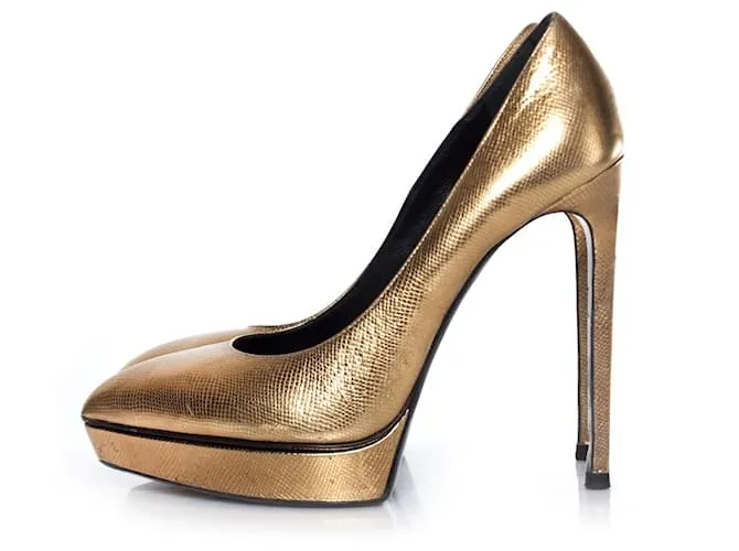 Saint Laurent SAN LORENZO, Bomba de plataforma dorada Dorado 