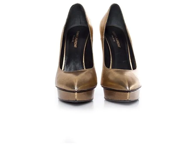 Saint Laurent SAN LORENZO, Bomba de plataforma dorada Dorado 