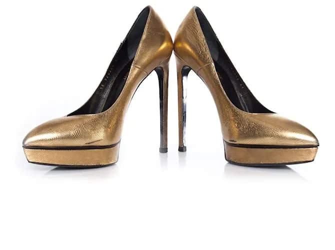 Saint Laurent SAN LORENZO, Bomba de plataforma dorada Dorado 