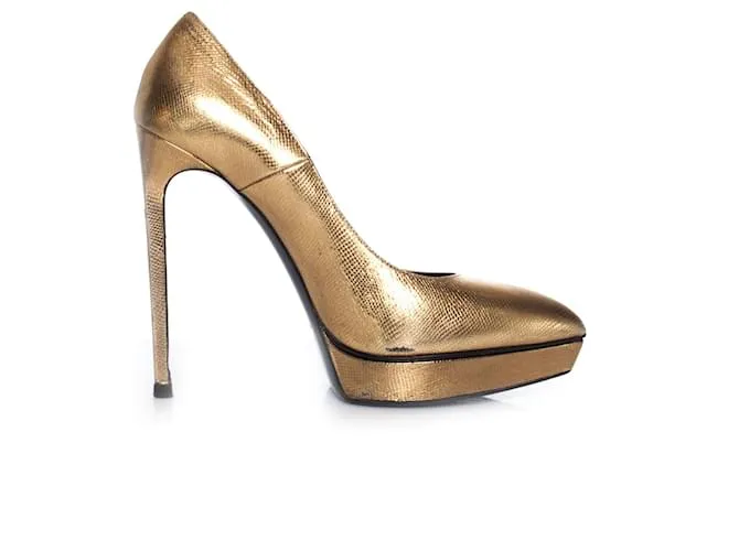 Saint Laurent SAN LORENZO, Bomba de plataforma dorada Dorado 