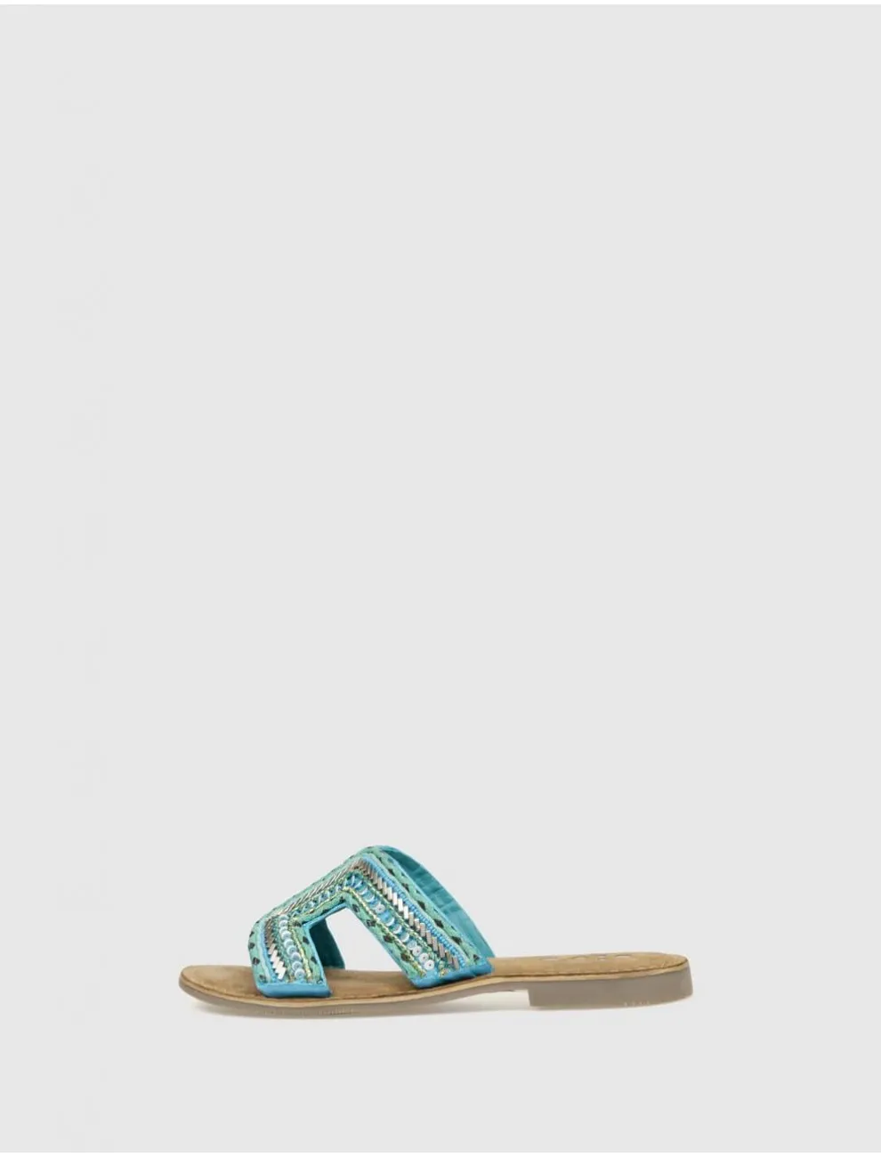 Sandalia Obvio Shoes Hanako Turquesa