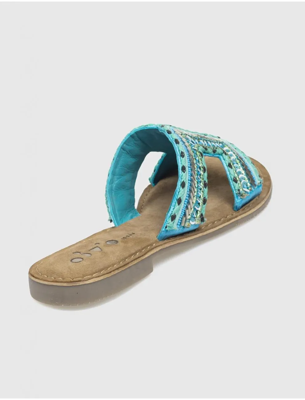 Sandalia Obvio Shoes Hanako Turquesa