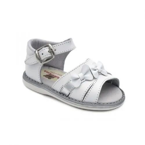 Sandalia piel niña lazos Hermi K332