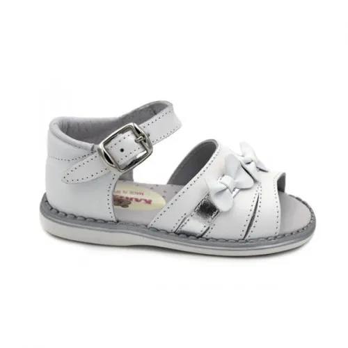 Sandalia piel niña lazos Hermi K332