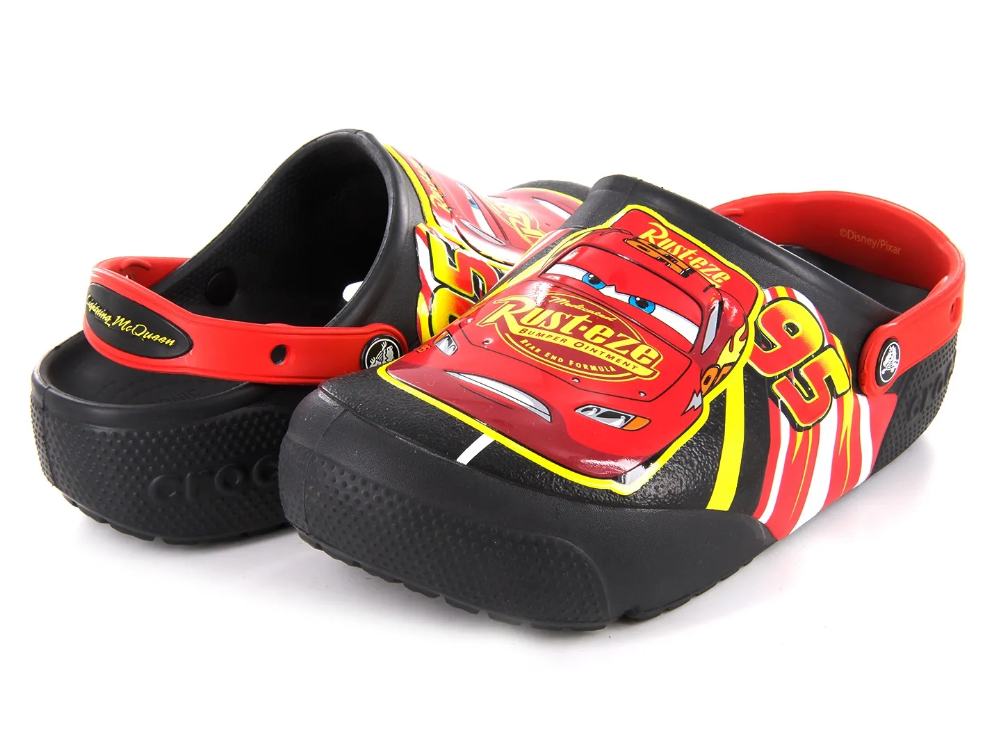 Sandalias Crocs Rayo Mcqueen Negro Para Niño