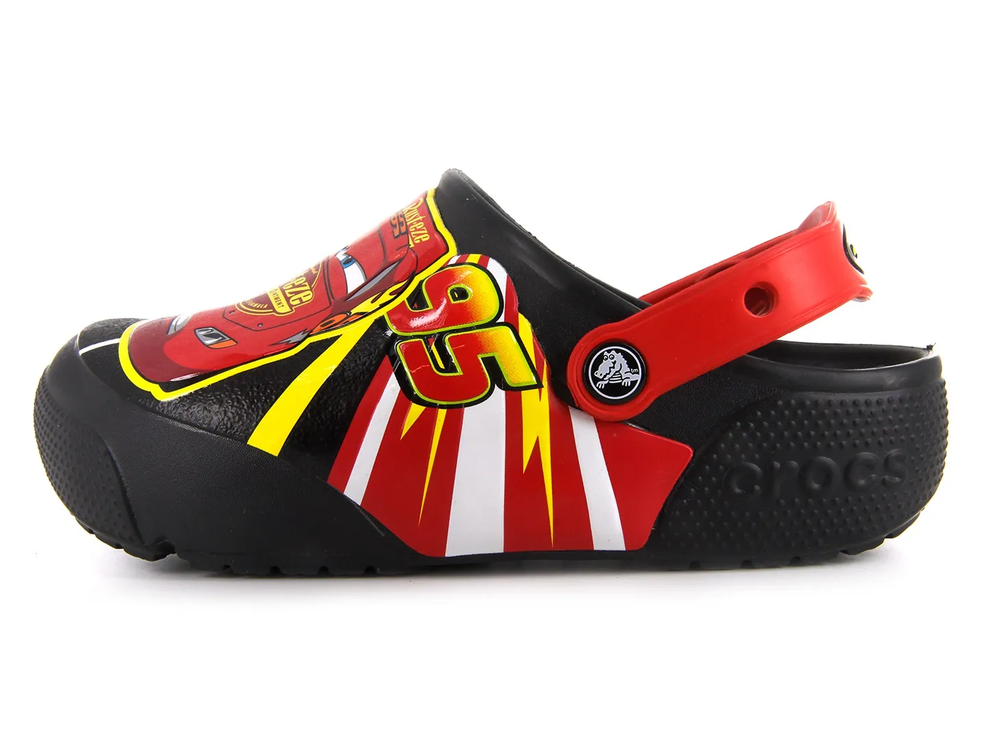 Sandalias Crocs Rayo Mcqueen Negro Para Niño