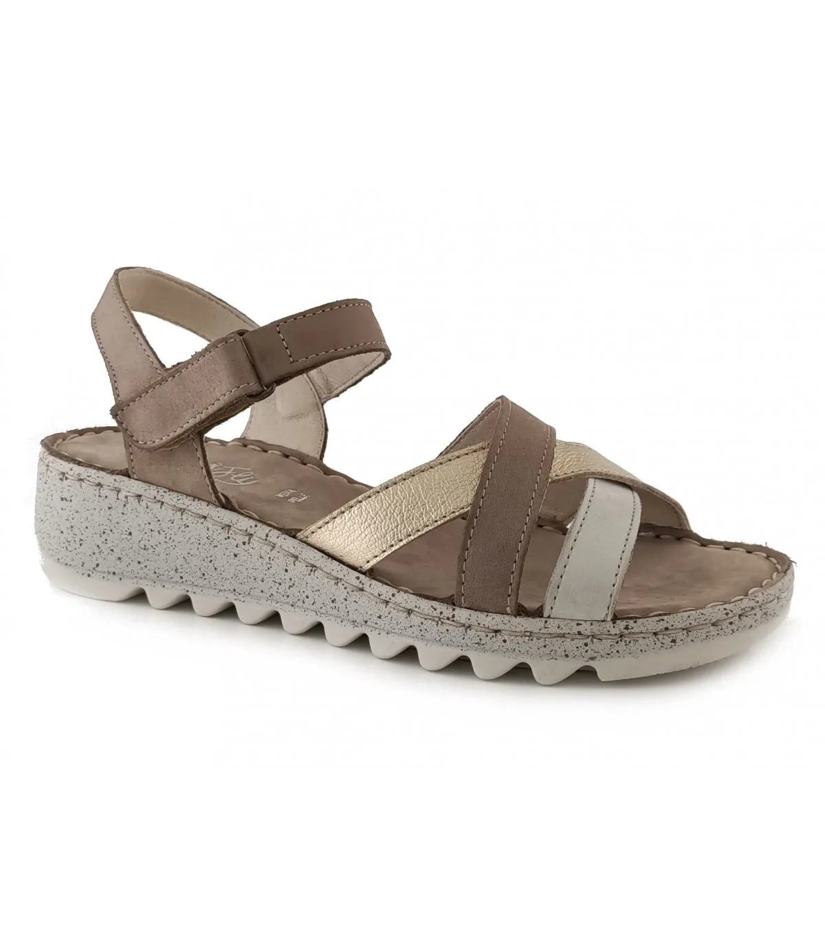 Sandalias de tiras en tonos metalizados