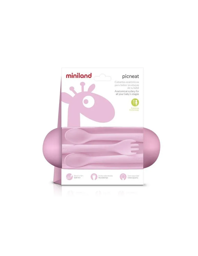 SET DE CUBIERTOS PICNEAT ROSE MINILAND