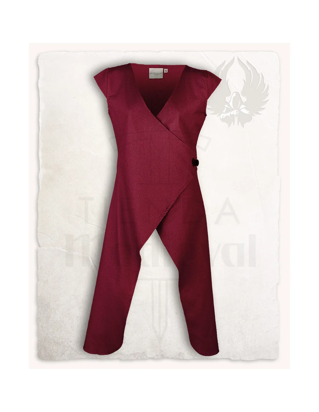Sobrevesta medieval mujer modelo Vysera, burdeos