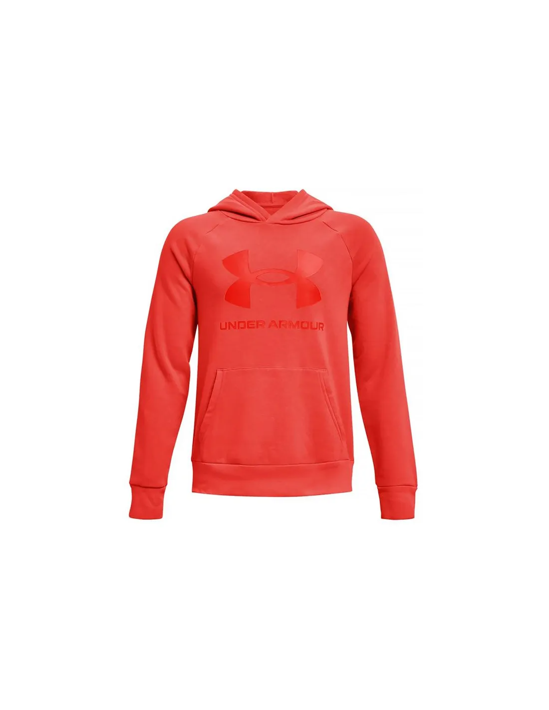 Sudadera con capucha Under Armour Rival Big Logo K Dark Orange