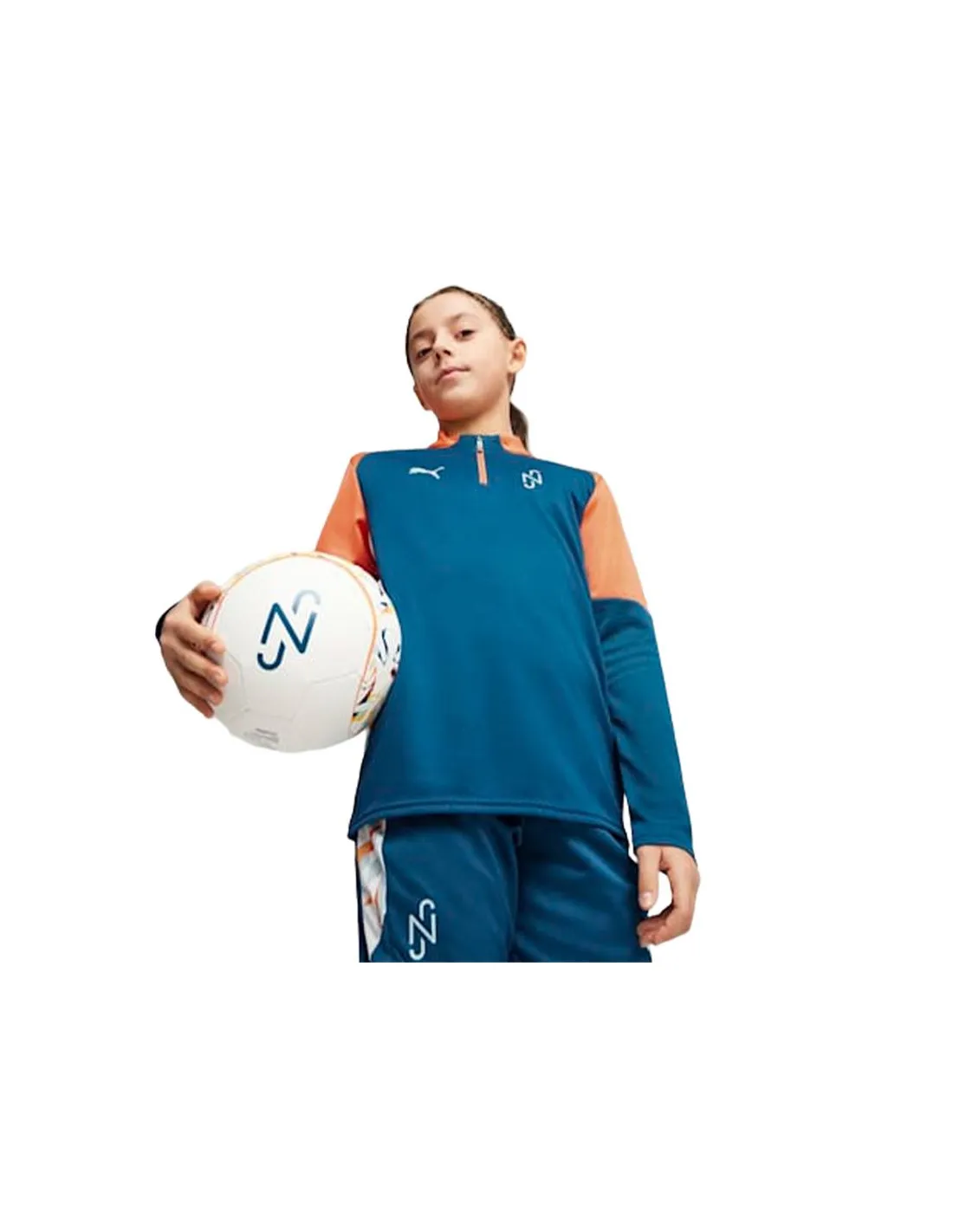 Sudadera de Fútbol Puma Neymar Creativity Infantil Azul Naranja