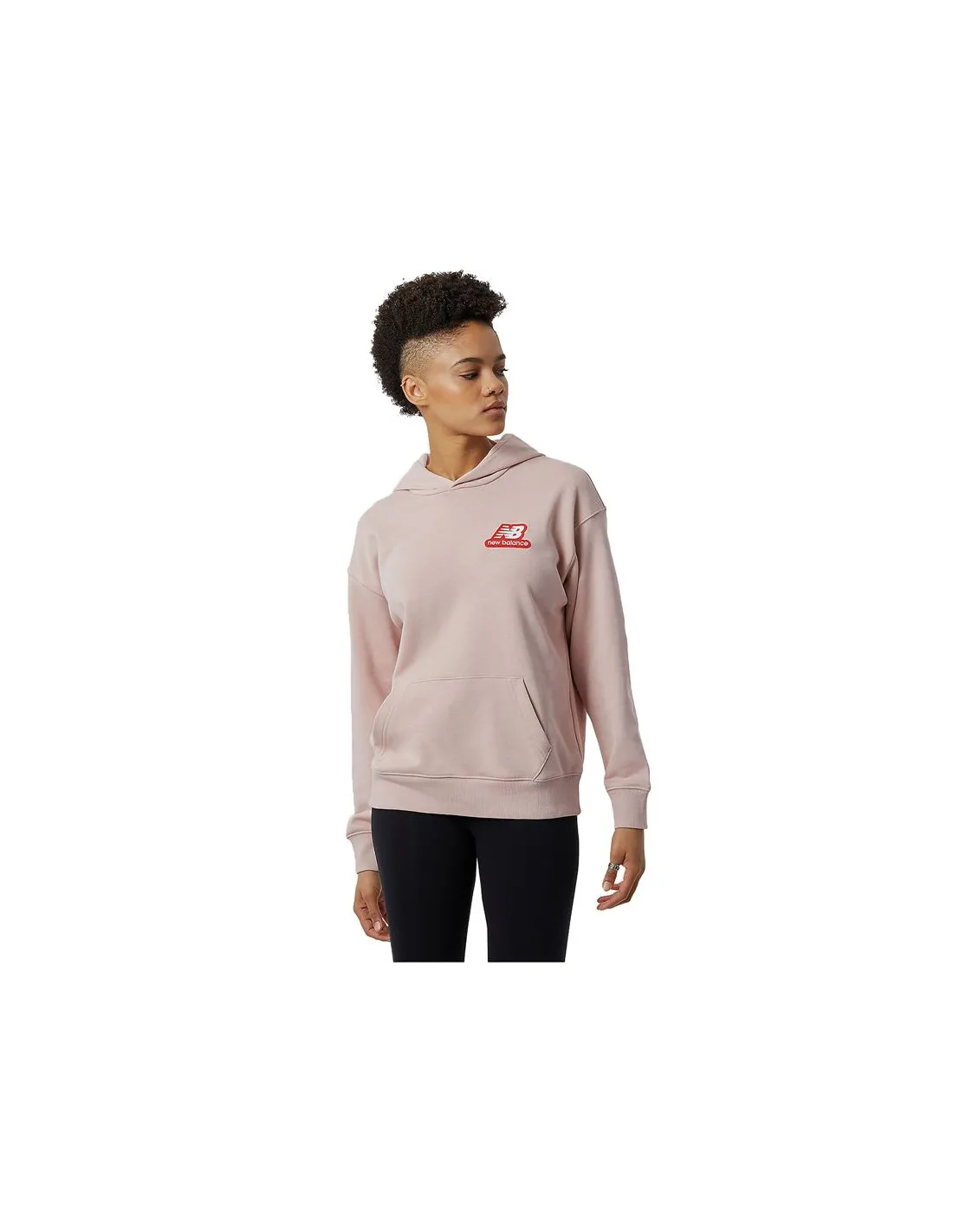 Sudadera New Balance Essentials Candy rosa Mujer