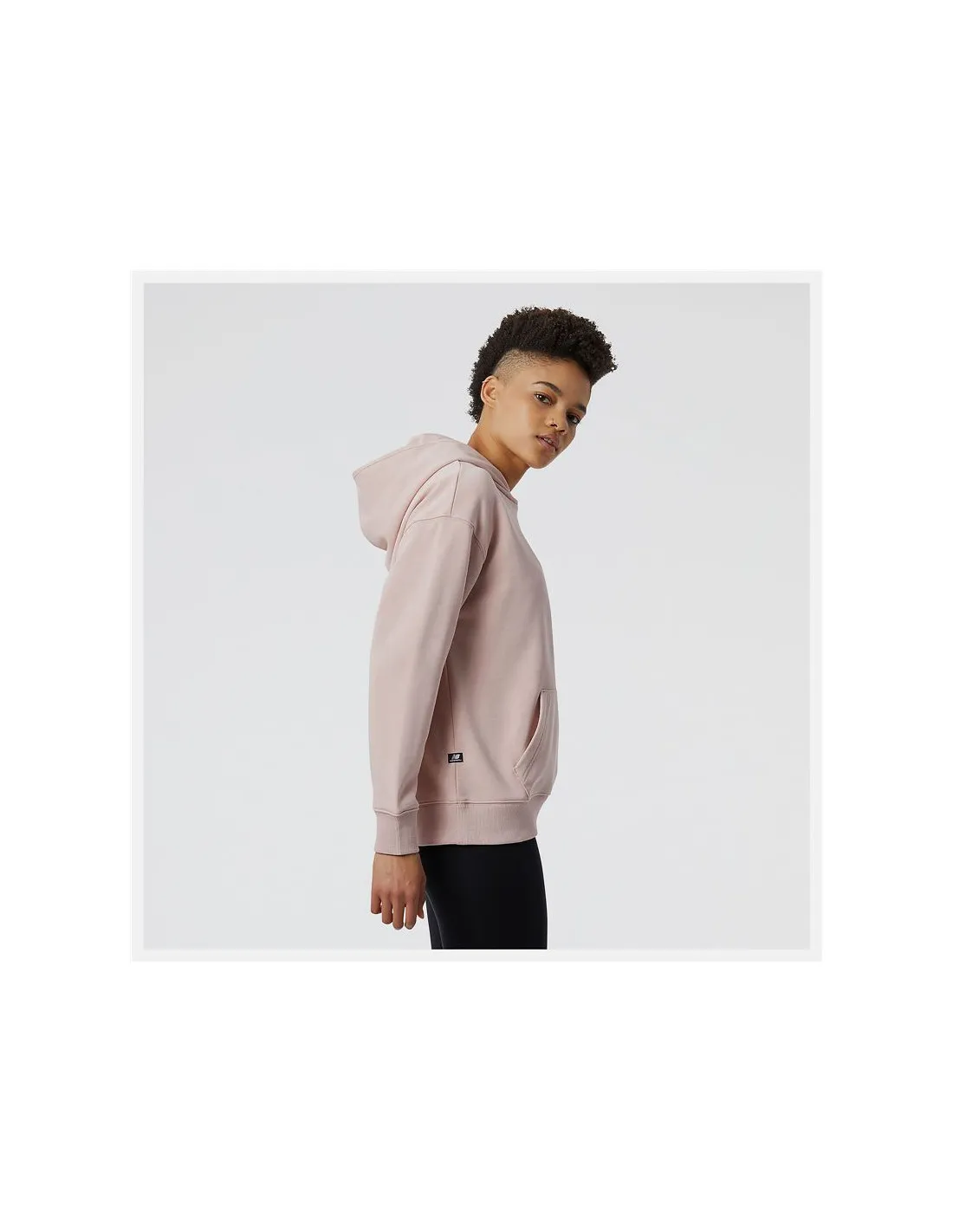 Sudadera New Balance Essentials Candy rosa Mujer