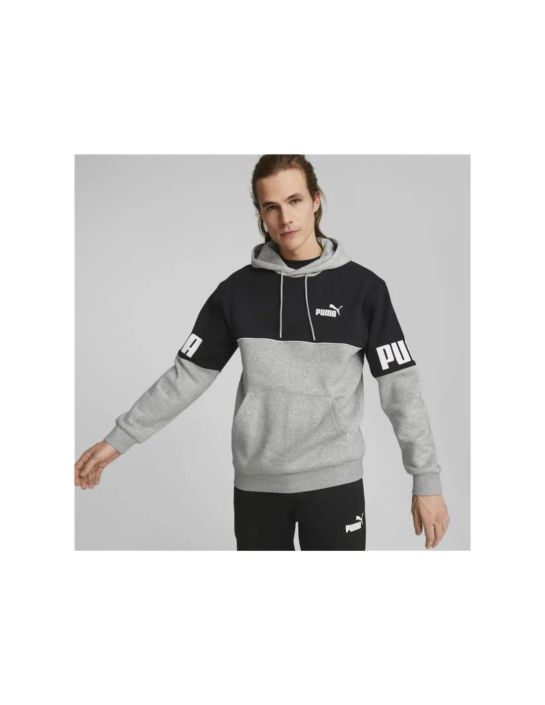 Sudadera Puma Power Colorblock gris Hombre