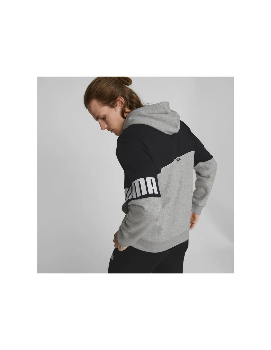 Sudadera Puma Power Colorblock gris Hombre