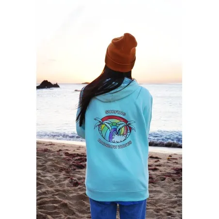 Sudadera Rainbow Waves Caribbean Blue 