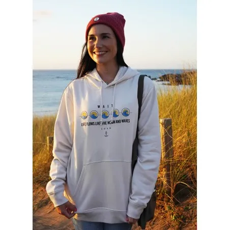 Sudadera Wave Phases Vintage White 