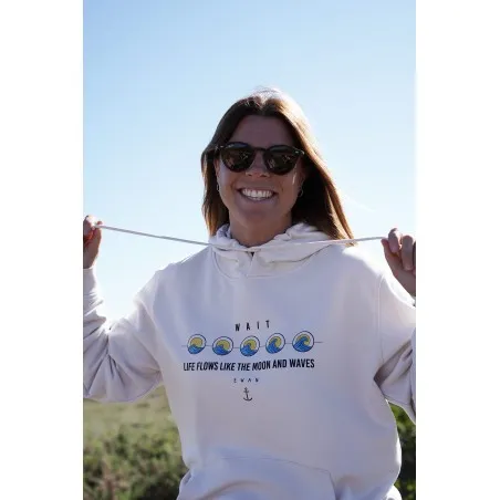 Sudadera Wave Phases Vintage White 