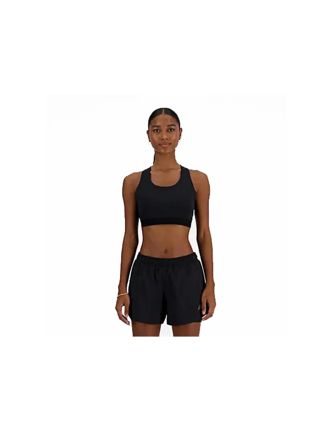 Sujetador deportivo New Balance Sleek Medium Support Pocket Mujer Negro