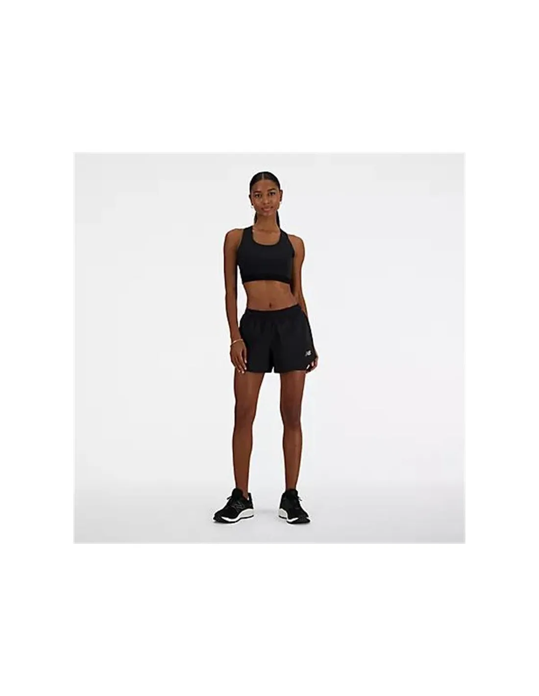 Sujetador deportivo New Balance Sleek Medium Support Pocket Mujer Negro