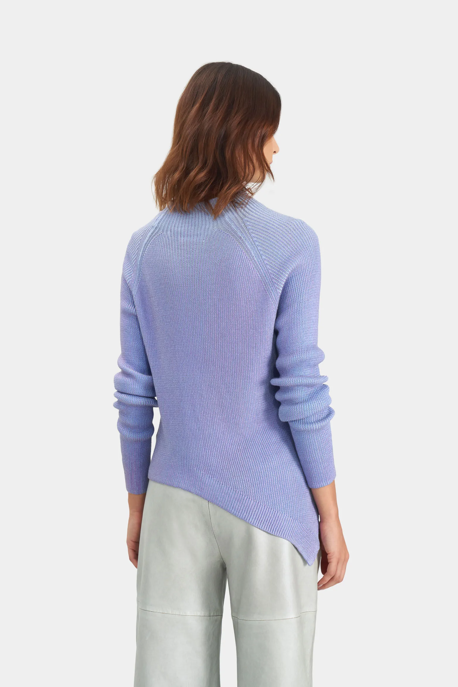 Sweater ceres iridiscente para mujer tejido rectilíneo
